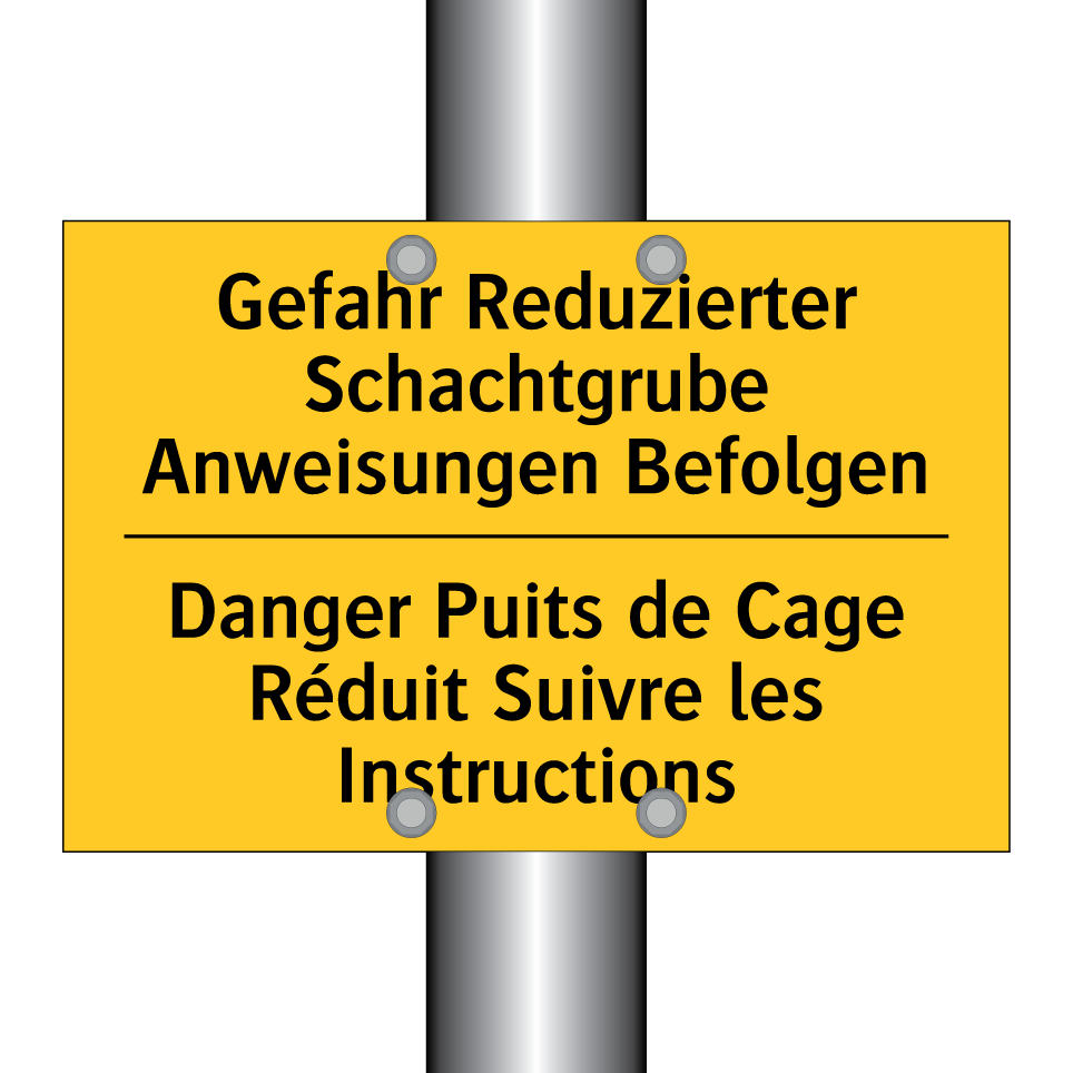 Gefahr Reduzierter Schachtgrube /.../ - Danger Puits de Cage Réduit Suivre /.../