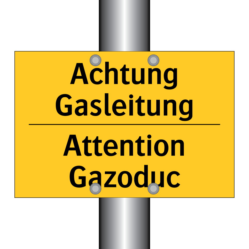 Achtung Gasleitung - Attention Gazoduc