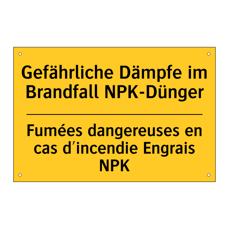 Gefährliche Dämpfe im Brandfall /.../ - Fumées dangereuses en cas d'incendie /.../