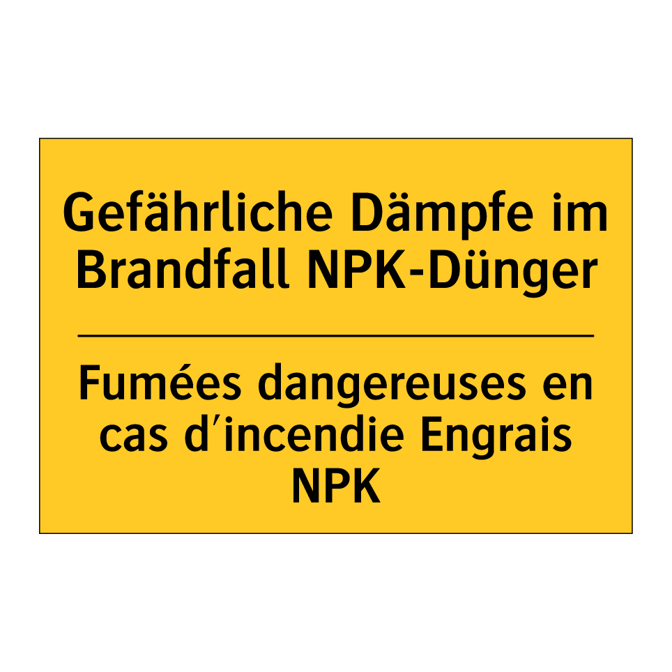 Gefährliche Dämpfe im Brandfall /.../ - Fumées dangereuses en cas d'incendie /.../