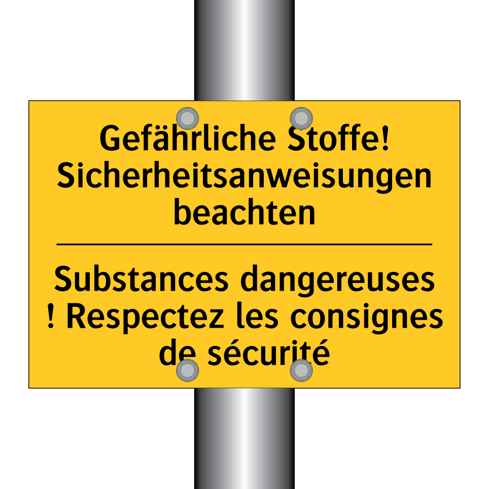 Gefährliche Stoffe! Sicherheitsanweisungen /.../ - Substances dangereuses ! Respectez /.../