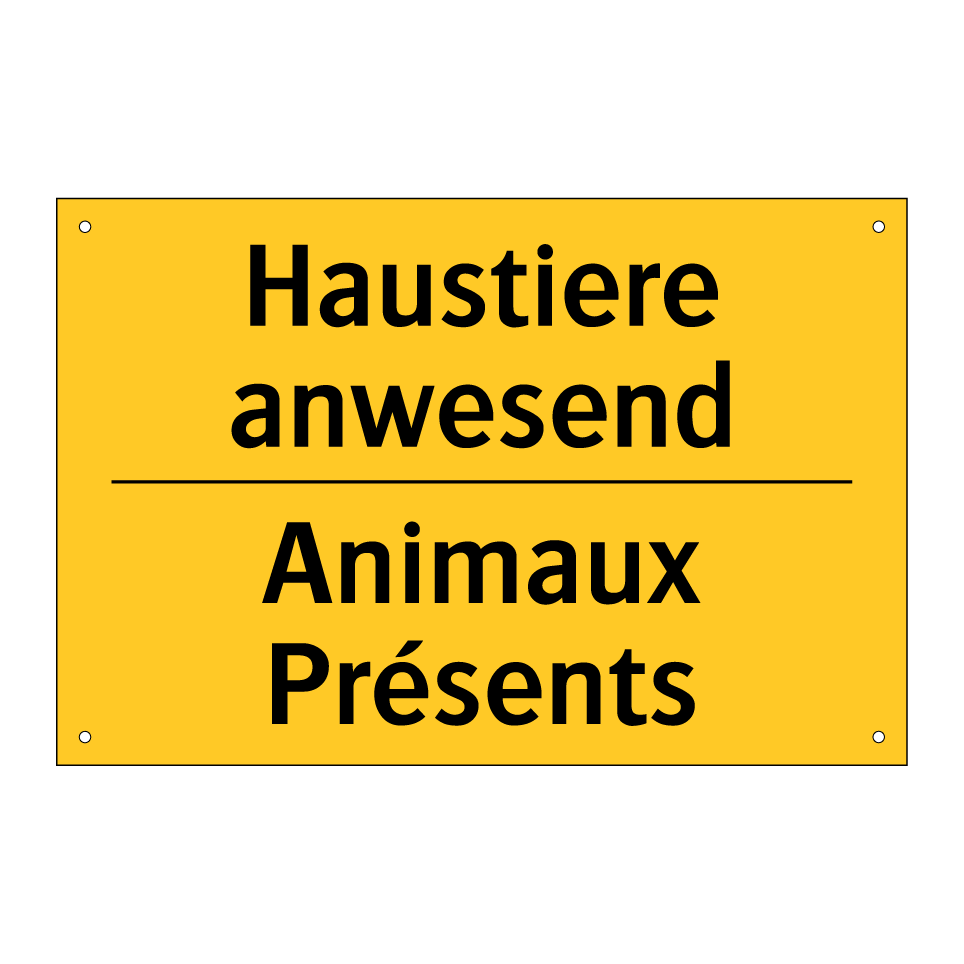 Haustiere anwesend - Animaux Présents