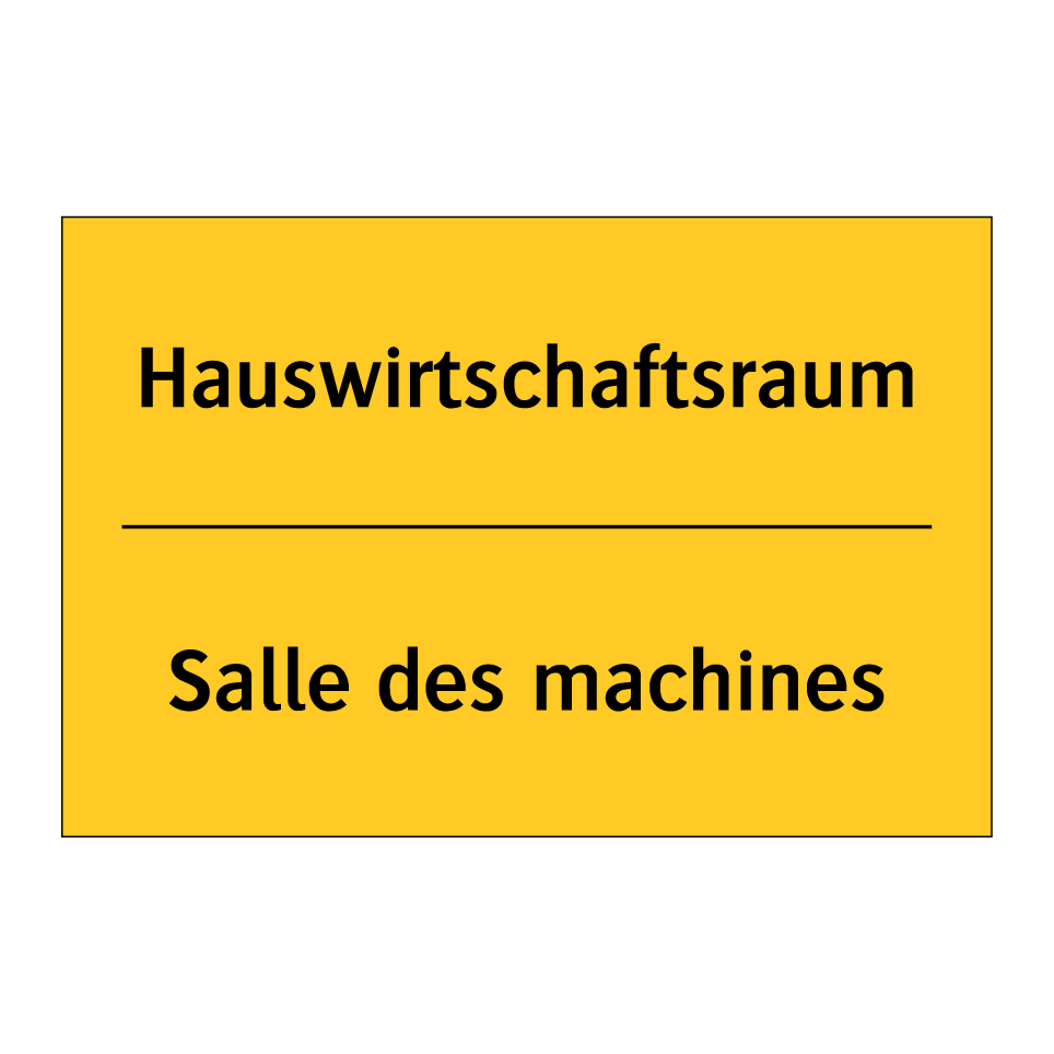 Hauswirtschaftsraum - Salle des machines