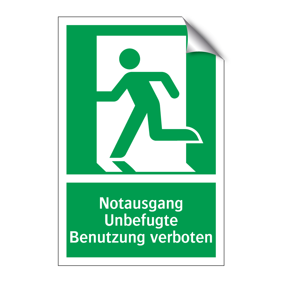Notausgang Unbefugte Benutzung verboten