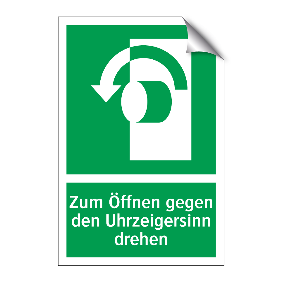 Zum Öffnen gegen den Uhrzeigersinn drehen