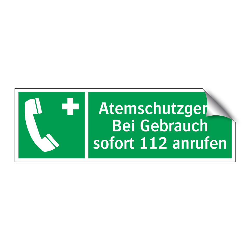 Atemschutzgerät Bei Gebrauch sofort 112 anrufen