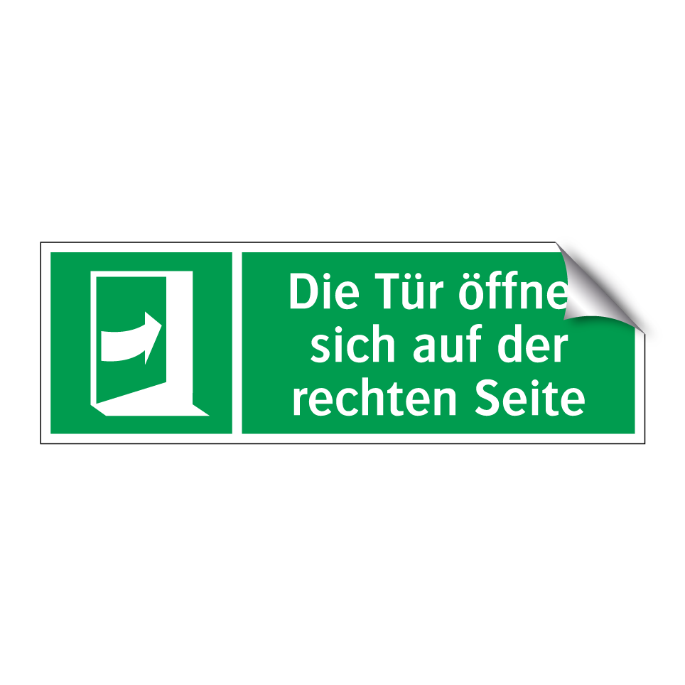 Die Tür öffnet sich auf der rechten Seite