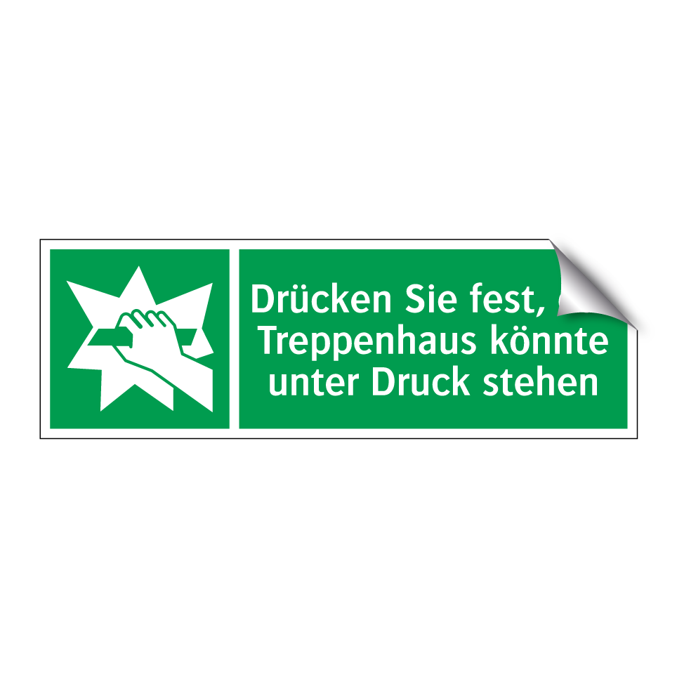 Drücken Sie fest, das Treppenhaus könnte unter Druck stehen
