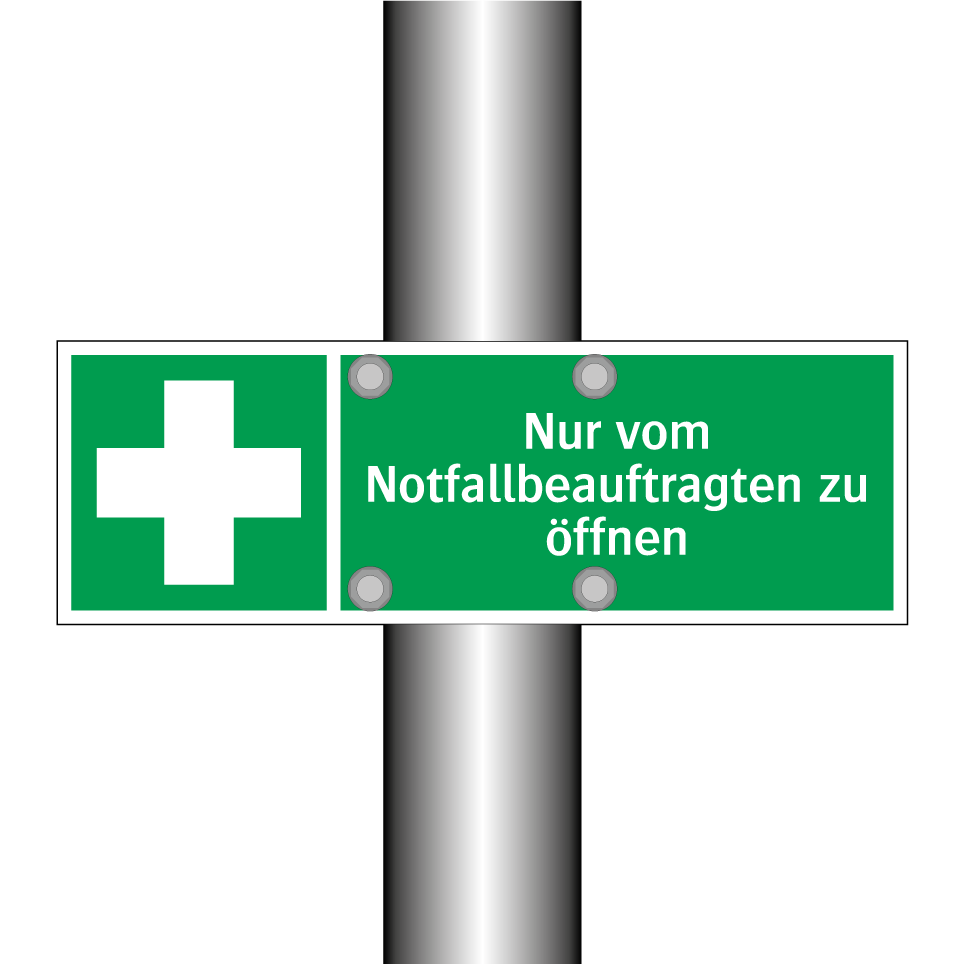 Nur vom Notfallbeauftragten zu öffnen