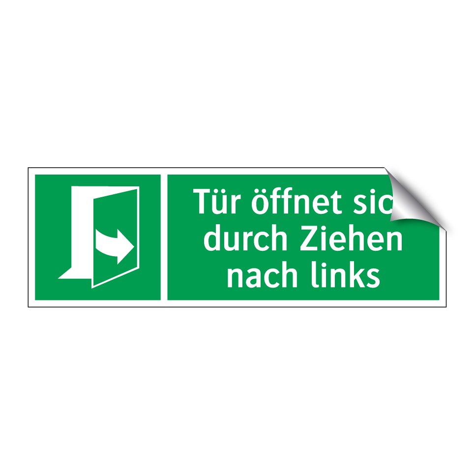 Tür öffnet sich durch Ziehen nach links