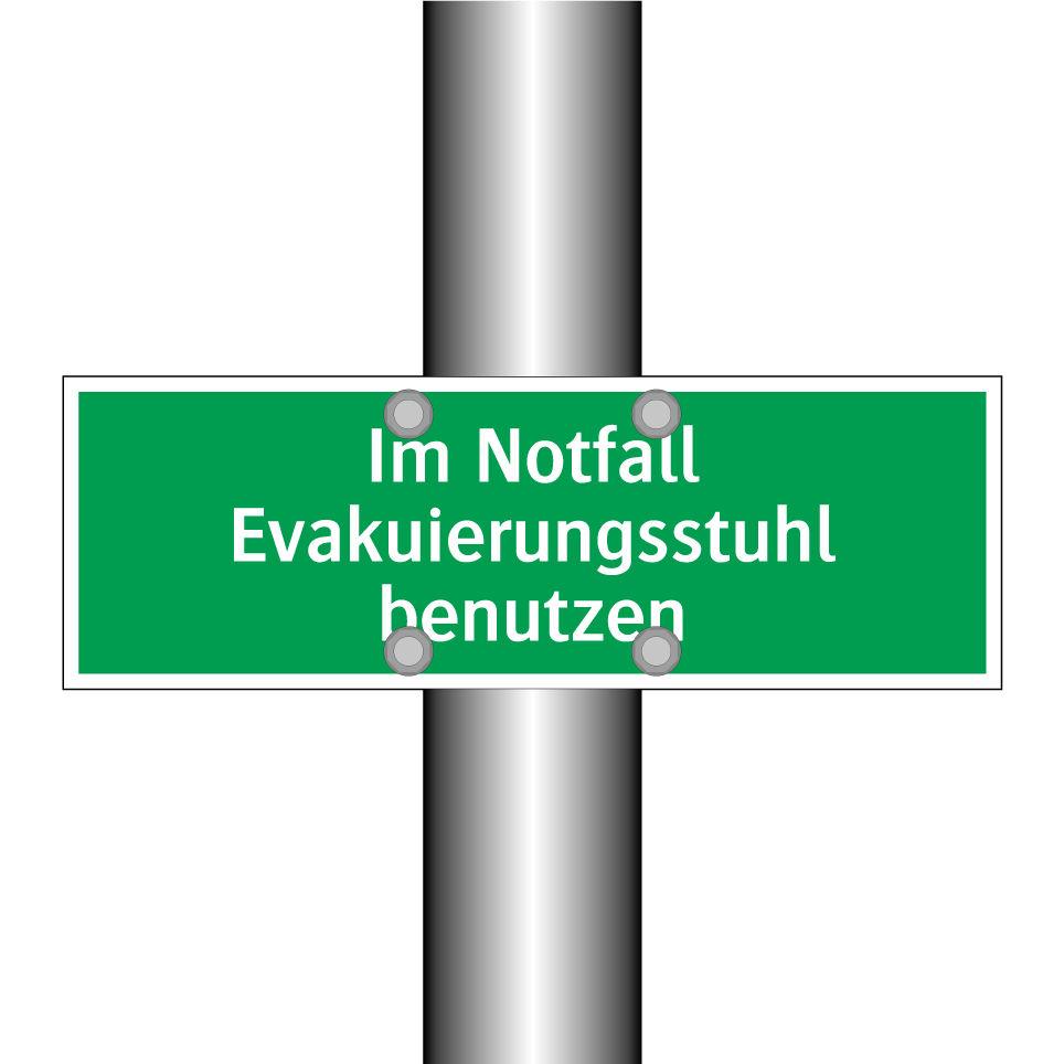Im Notfall Evakuierungsstuhl benutzen