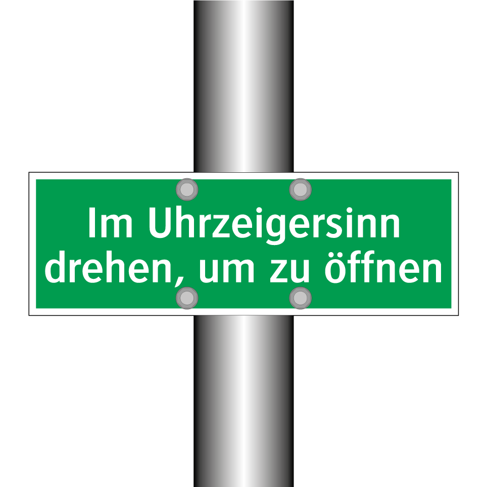 Im Uhrzeigersinn drehen, um zu öffnen