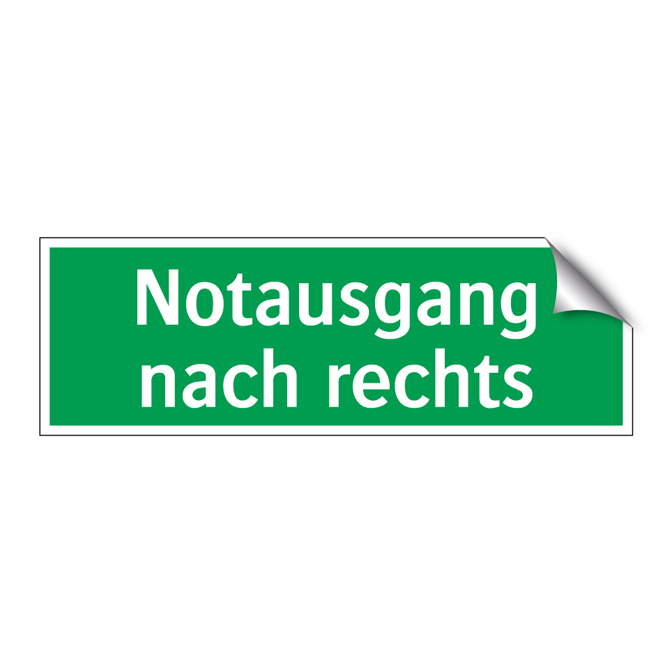 Notausgang nach rechts