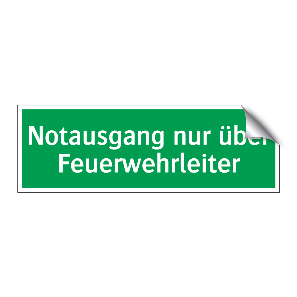 Notausgang nur über Feuerwehrleiter