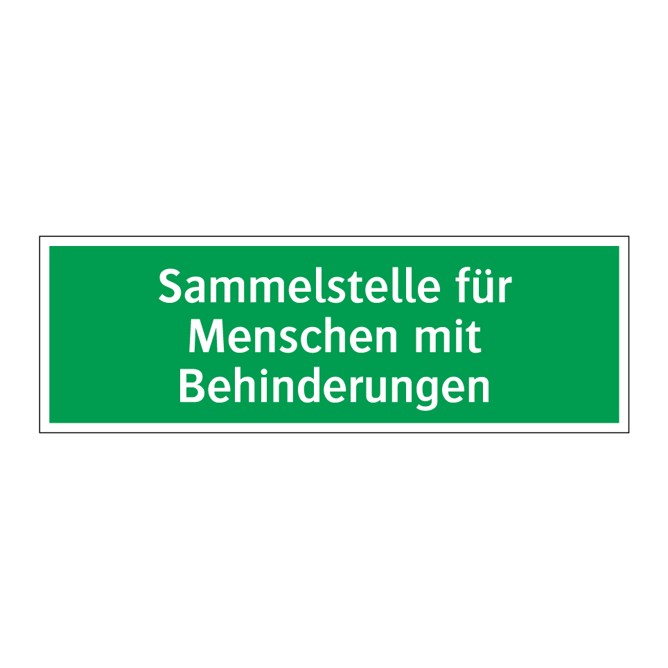 Sammelstelle für Menschen mit Behinderungen