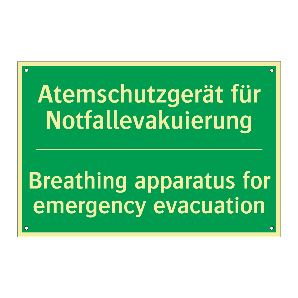 Atemschutzgerät für Notfallevakuierung /.../ - Breathing apparatus for emergency /.../