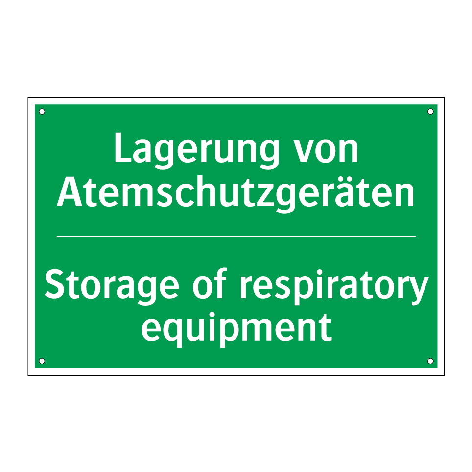 Lagerung von Atemschutzgeräten - Storage of respiratory equipment /.../
