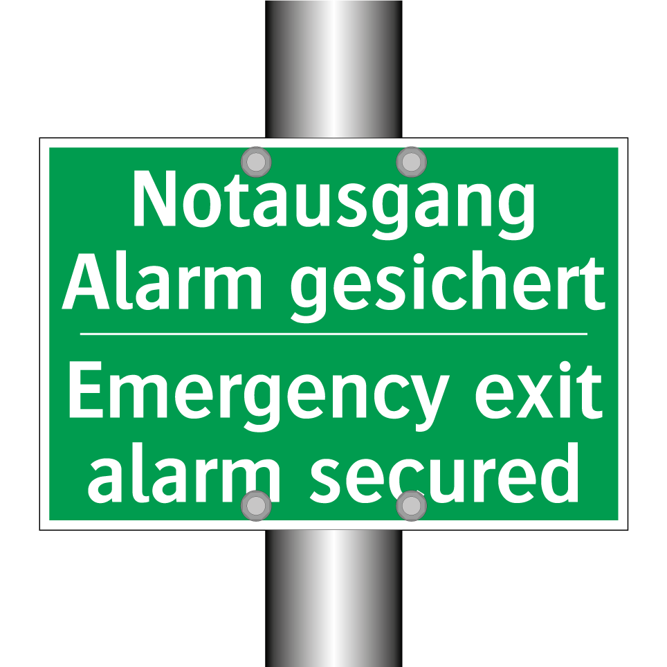 Notausgang Alarm gesichert - Emergency exit alarm secured