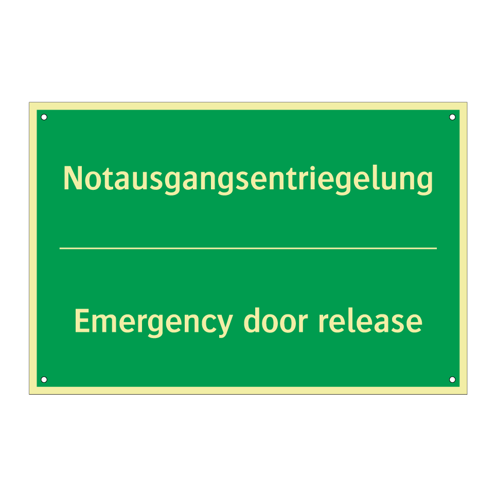 Notausgangsentriegelung - Emergency door release