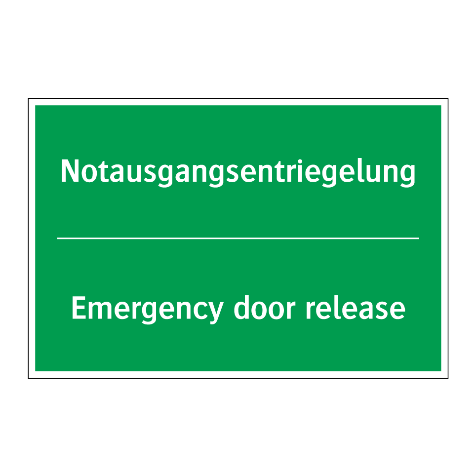 Notausgangsentriegelung - Emergency door release