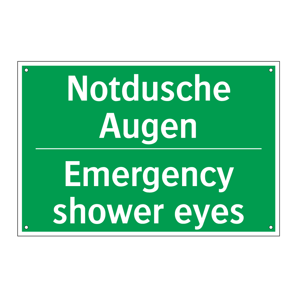Notdusche Augen - Emergency shower eyes