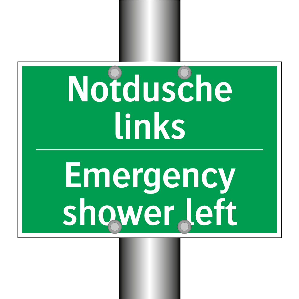 Notdusche links - Emergency shower left