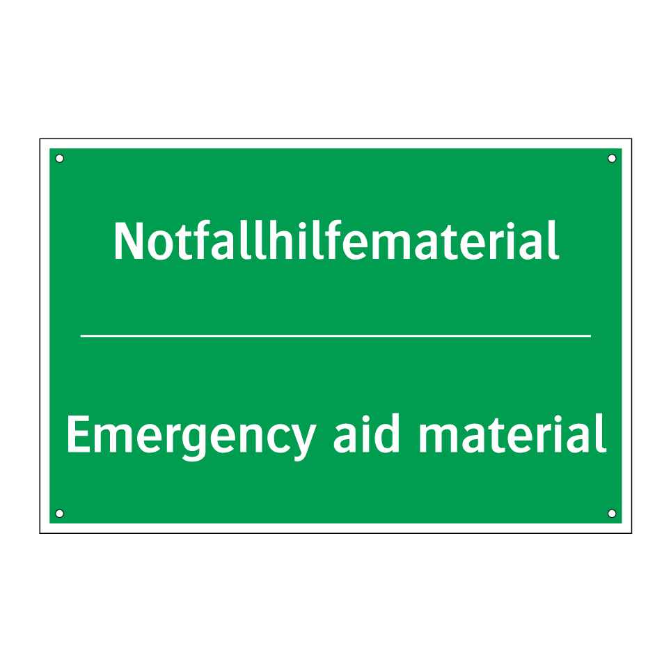 Notfallhilfematerial - Emergency aid material
