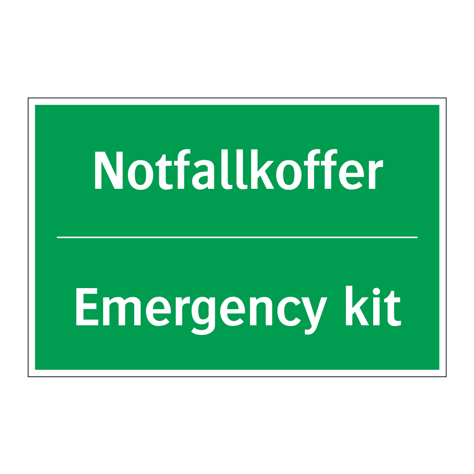 Notfallkoffer - Emergency kit