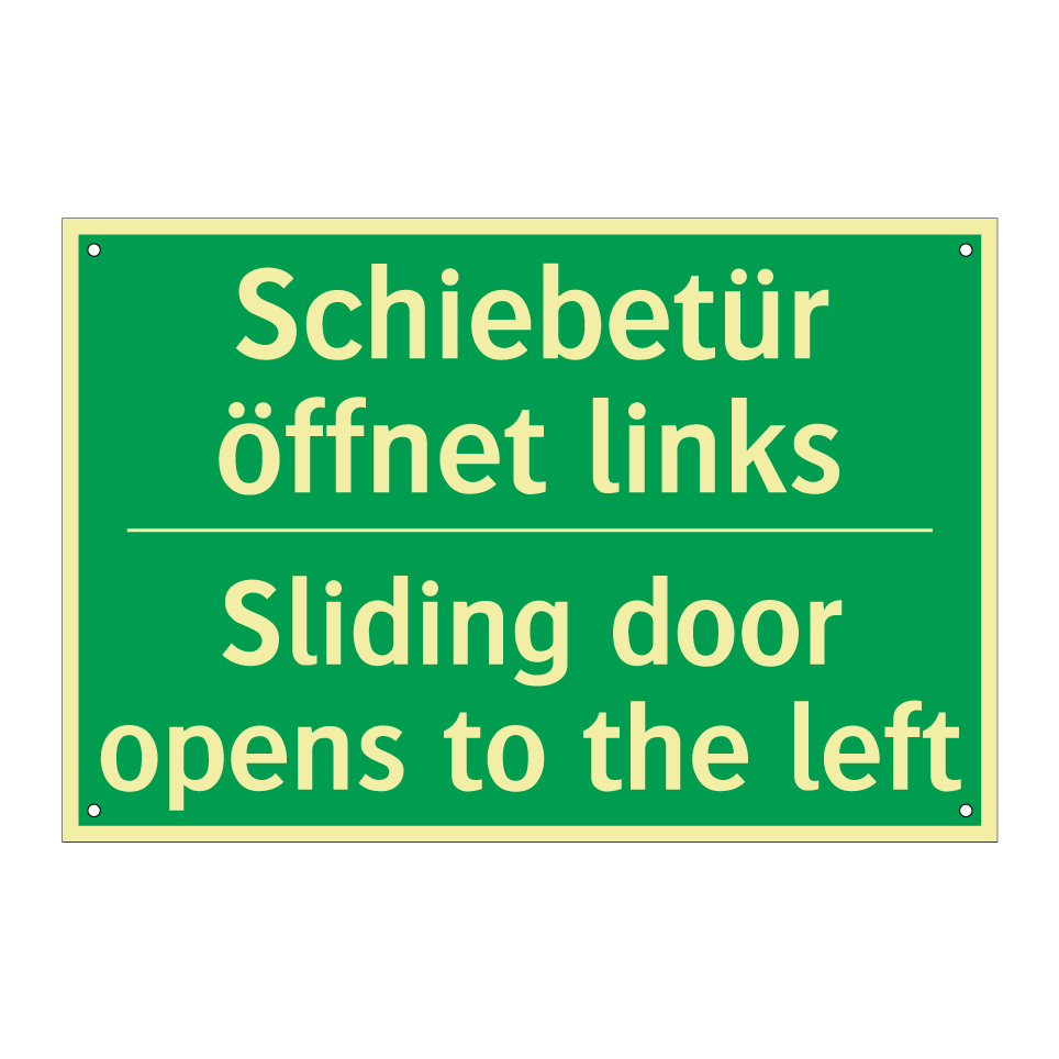 Schiebetür öffnet links - Sliding door opens to the left