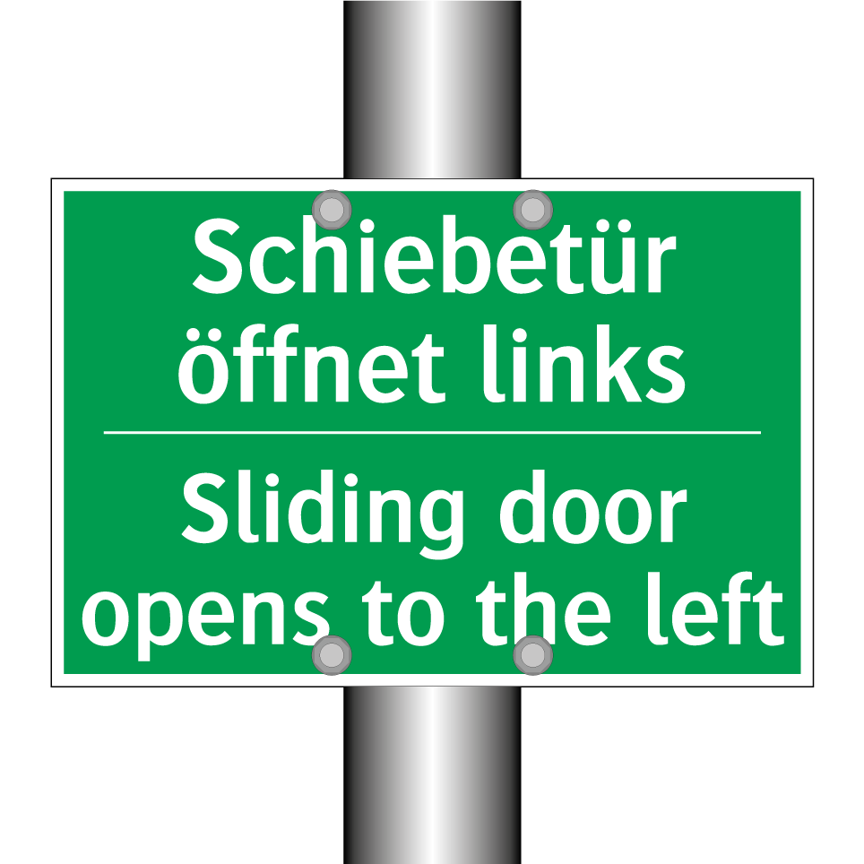 Schiebetür öffnet links - Sliding door opens to the left