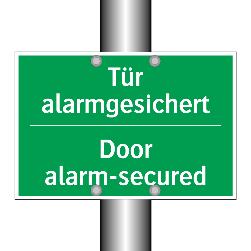 Tür alarmgesichert - Door alarm-secured