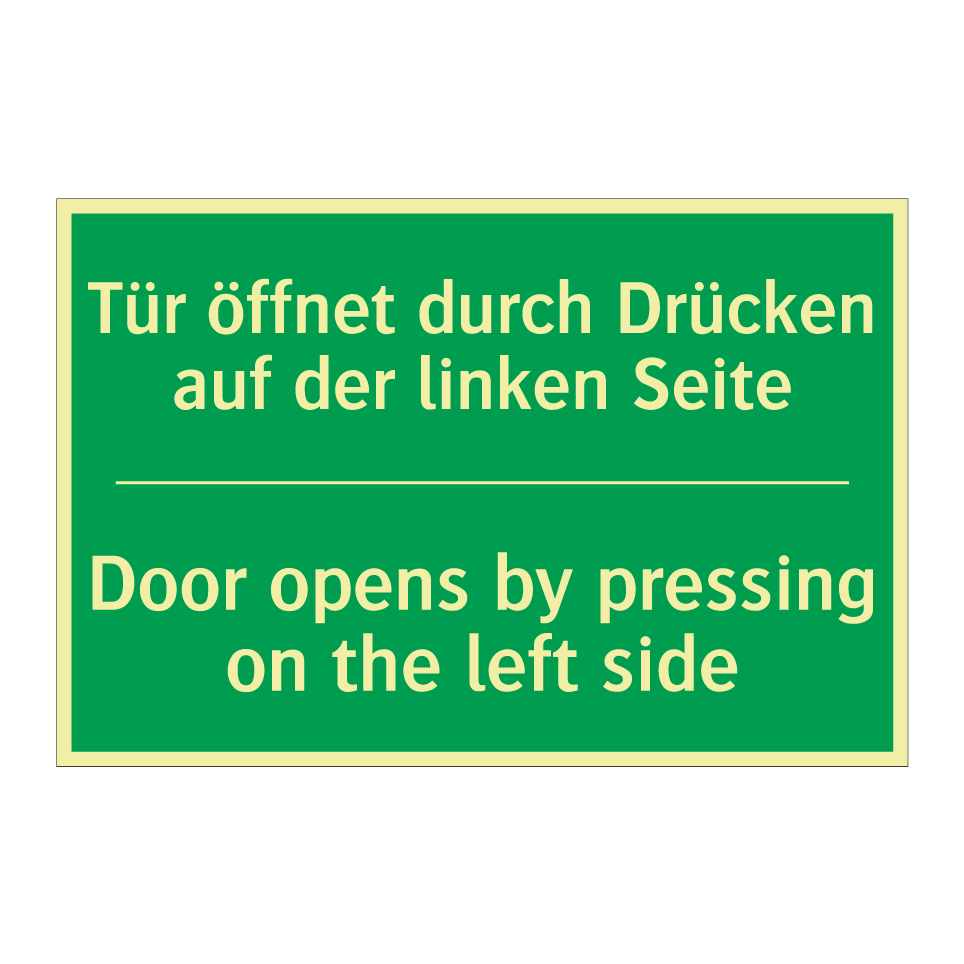 Tür öffnet durch Drücken auf der /.../ - Door opens by pressing on the /.../