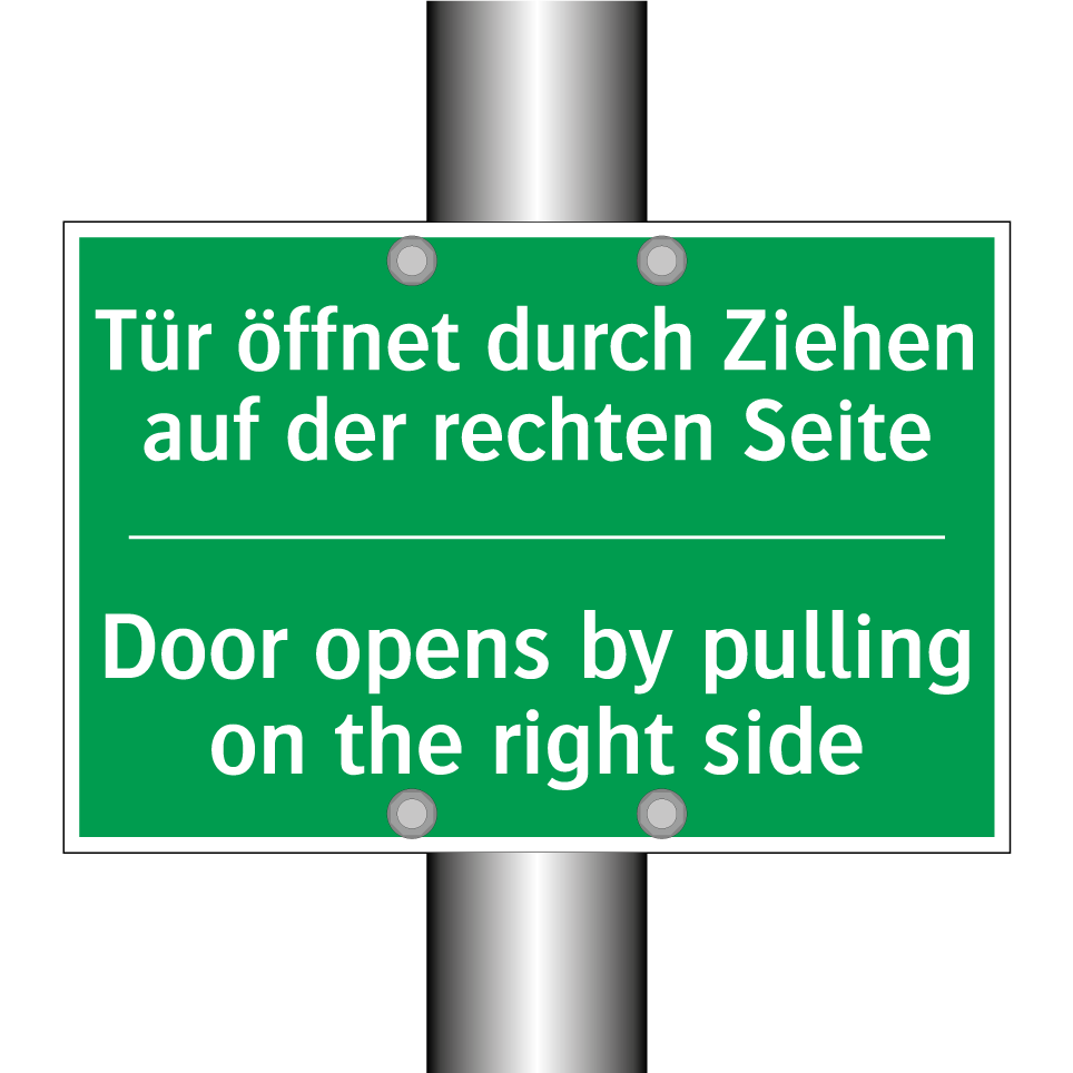 Tür öffnet durch Ziehen auf der /.../ - Door opens by pulling on the right /.../