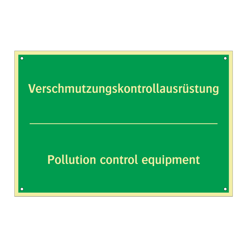 Verschmutzungskontrollausrüstung /.../ - Pollution control equipment