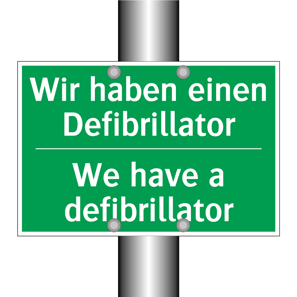 Wir haben einen Defibrillator - We have a defibrillator