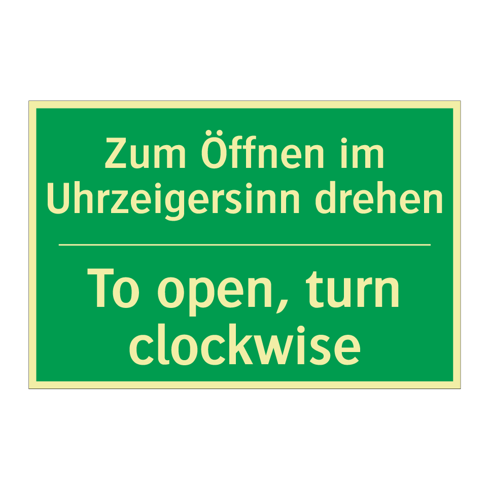 Zum Öffnen im Uhrzeigersinn drehen /.../ - To open, turn clockwise