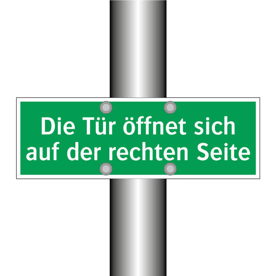 Die Tür öffnet sich auf der rechten Seite