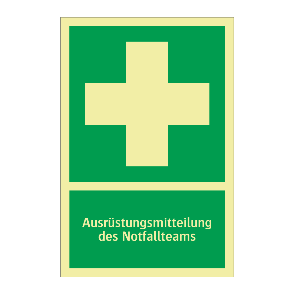 Ausrüstungsmitteilung des Notfallteams