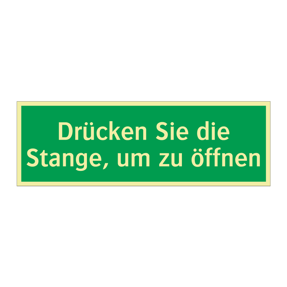 Drücken Sie die Stange, um zu öffnen