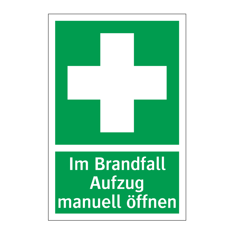 Im Brandfall Aufzug manuell öffnen