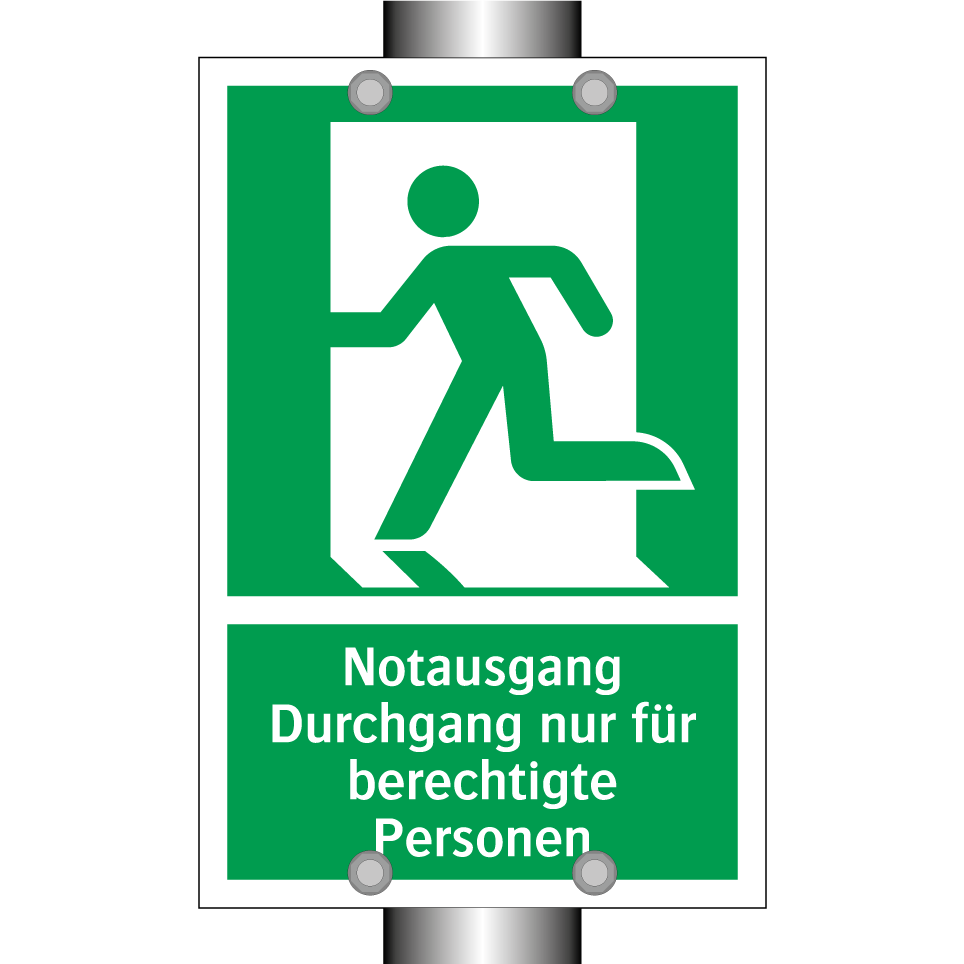 Notausgang Durchgang nur für berechtigte Personen