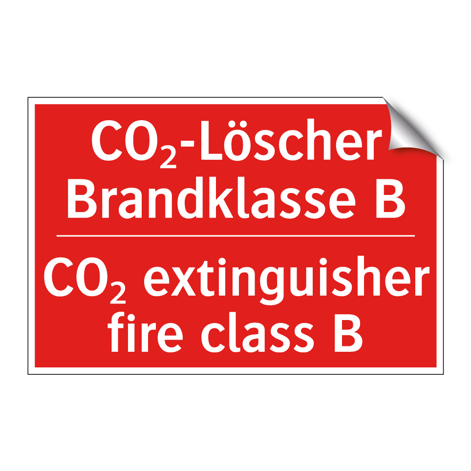 CO₂-Löscher Brandklasse B - CO₂ extinguisher fire class B