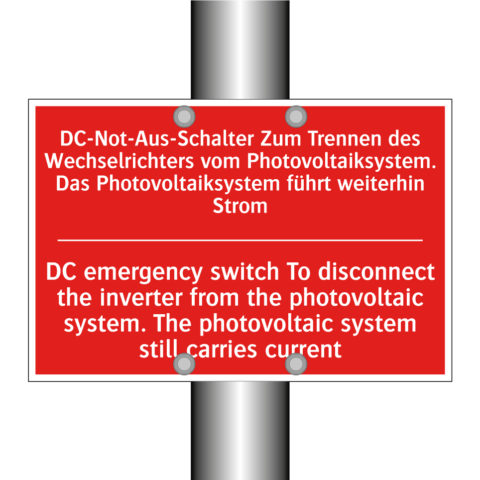 DC-Not-Aus-Schalter Zum Trennen /.../ - DC emergency switch To disconnect /.../