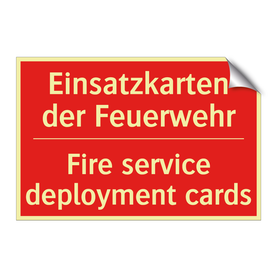 Einsatzkarten der Feuerwehr - Fire service deployment cards