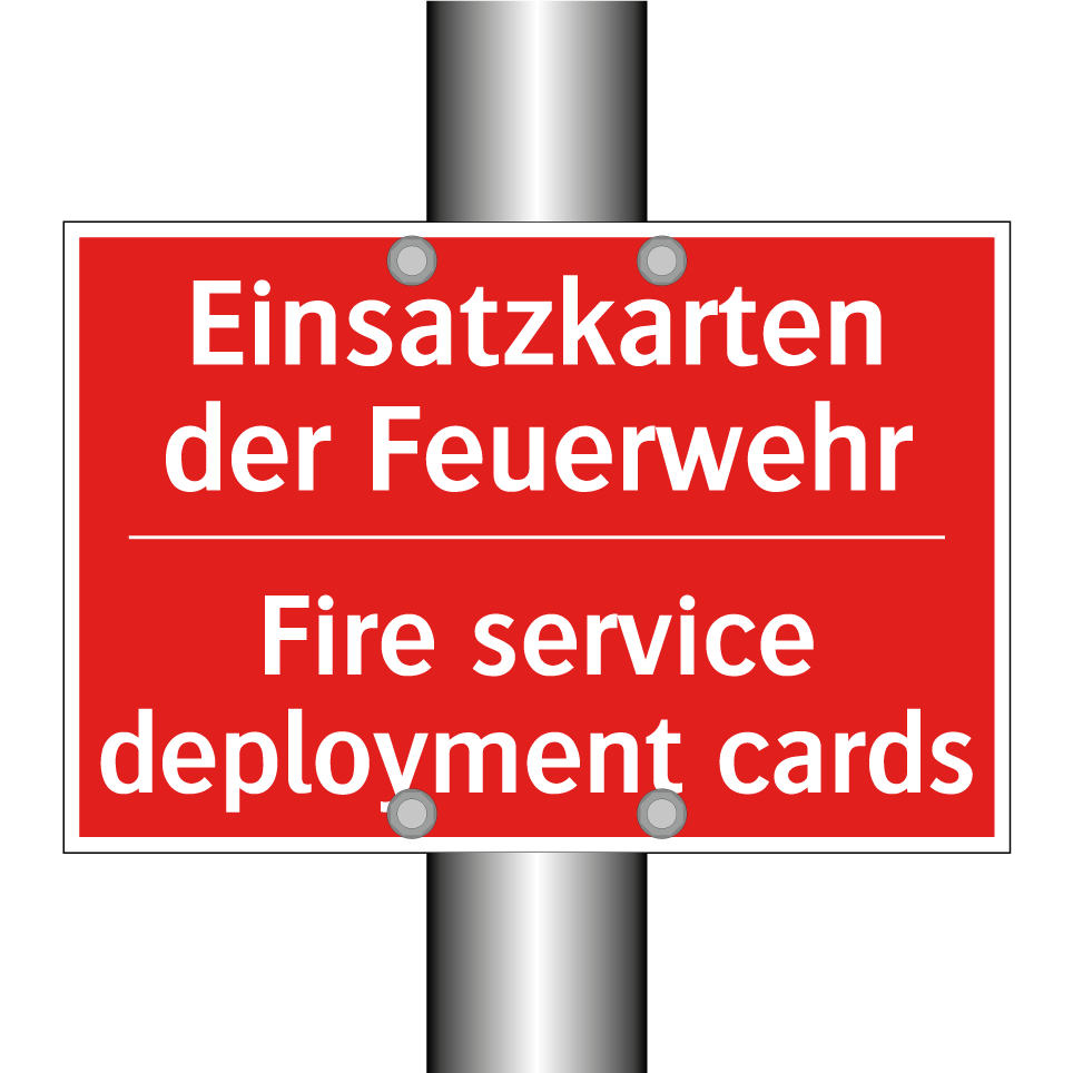 Einsatzkarten der Feuerwehr - Fire service deployment cards