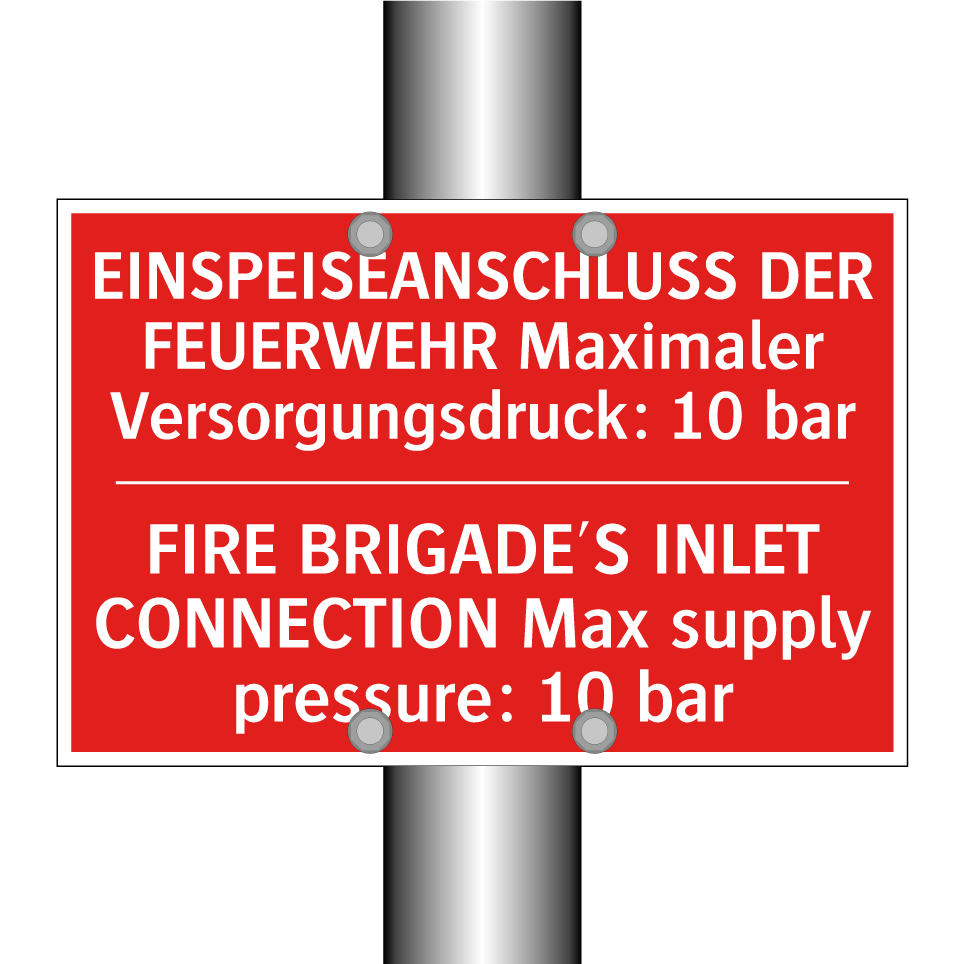 EINSPEISEANSCHLUSS DER FEUERWEHR /.../ - FIRE BRIGADE'S INLET CONNECTION /.../