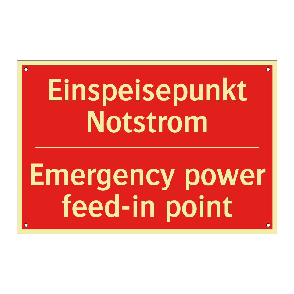 Einspeisepunkt Notstrom - Emergency power feed-in point
