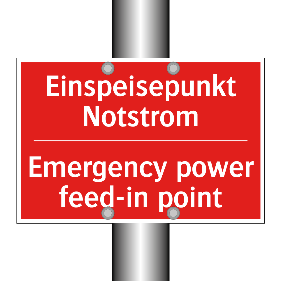 Einspeisepunkt Notstrom - Emergency power feed-in point