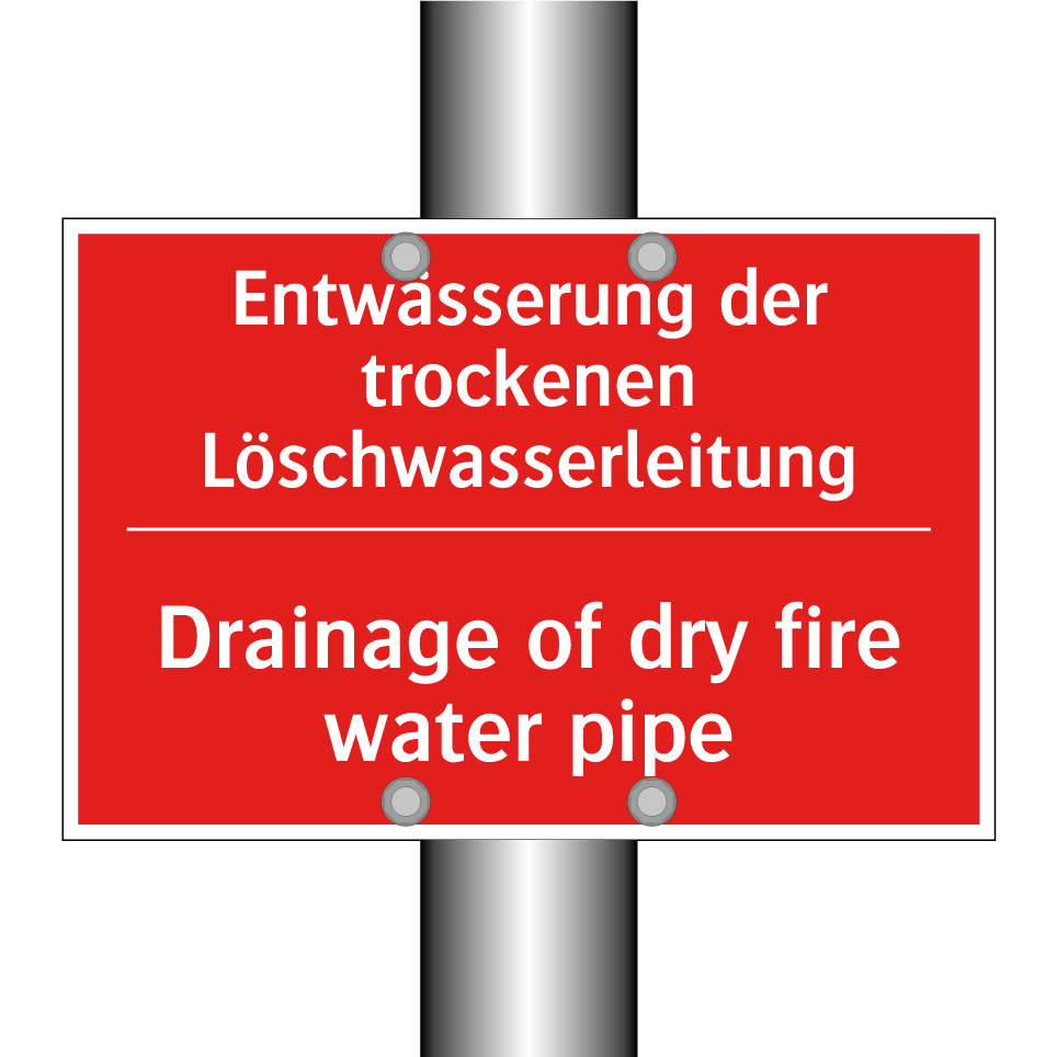 Entwässerung der trockenen Löschwasserleitung/.../ - Drainage of dry fire water pipe/.../