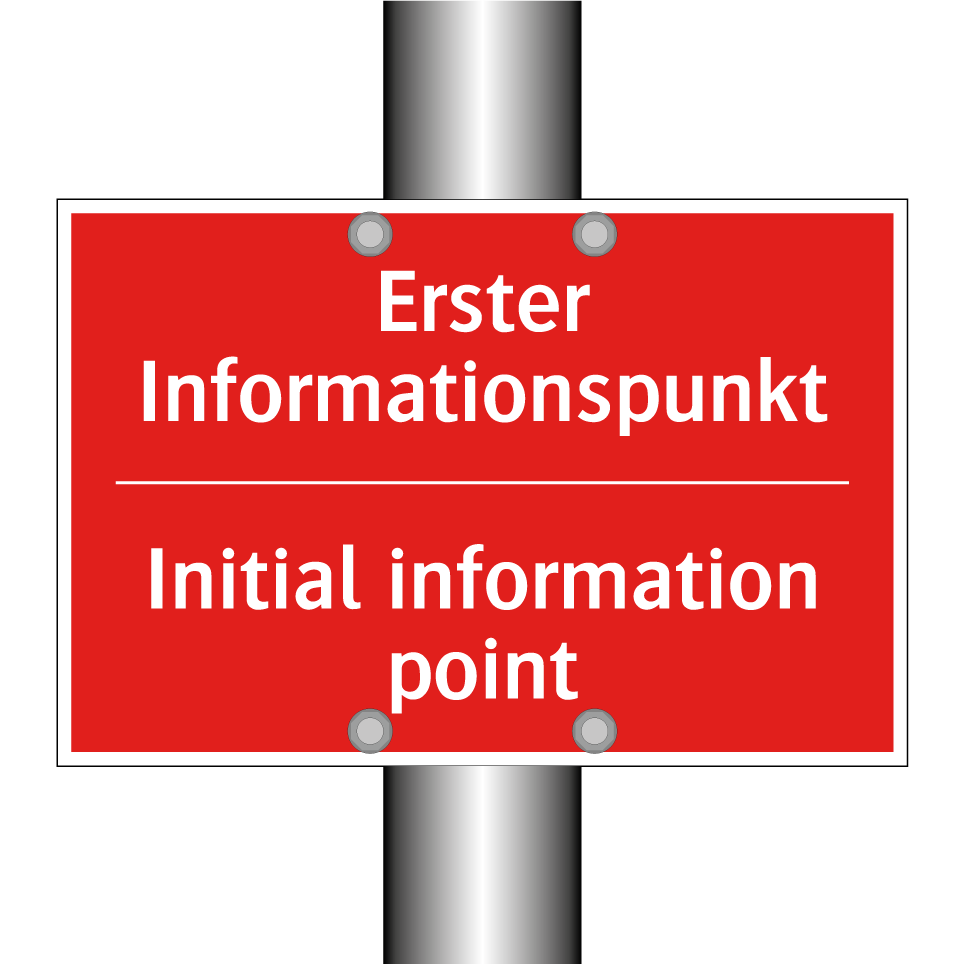 Erster Informationspunkt - Initial information point